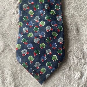 Valentino Floral roses Patterned Blue Tie